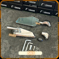 Gương kiếng chiếu hậu Rizoma Niken Lá mặt kính trắng lồi thu hình chất liệu nhôm mạ xiken sáng bóng