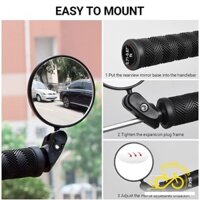 Gương kính chiếu hậu xe đạp đậy ống ghi đông (Loại tốt)