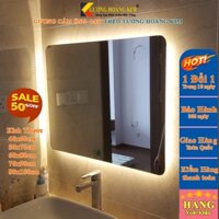 Gương led nhà tắm chữ nhật trang điểm treo tương cảm ứng thông minh  kích thước 40x60 cm - guonghoangkim mirror