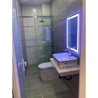 Gương LED treo tường cảm ứng (chữ nhật 70x50cm) phôi gương việt nhật sắc nét, gương dày 5 ly