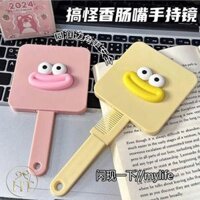 Gương lược cầm tay có cán - mã trứng + môi dày