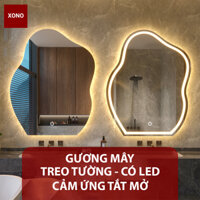 Gương Mây có led treo tường, gương soi siêu nét thương hiệu XONO, bao bể vỡ, cảm ứng tắt mở, nhiều kích thước