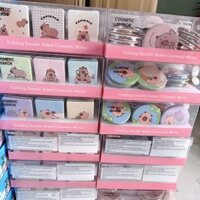 Gương mini cầm tay vuông tròn 2 mặt Capybara (Kiện 300 cái)