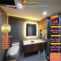 Gương nhà tắm cảm ứng đèn led treo tường chữ nhật trang điểm thông minh kích thước 50x70 guonghoangkim mirrors