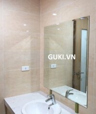 Gương nhà tắm dán tường mài vát cạnh hình chữ nhật gương Bỉ nhập khẩu