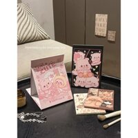 Gương nhỏ dễ thương có thể gập lại, gương trang điểm di động đứng trên bàn, đồ dùng văn phòng cho sinh viên ký túc xá