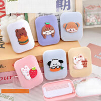 Gương nhỏ gập lại, gương cầm tay, lược có gương, gương trang điểm tích hợp, gương chỉnh sửa cầm tay