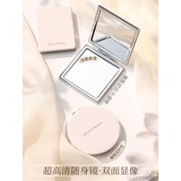 Gương nhỏ hai mặt Gudi cho phụ nữ, gương trang điểm di động, gương tròn mini cầm tay gấp gọn tinh tế cho nam