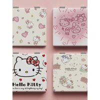 Gương nhỏ Hello Kitty phong cách Ins, gương trang điểm di động, gương mini dễ thương cho học sinh trung học cơ sở và trung học phổ thông