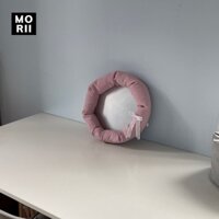Gương nhồi bông hồng kẻ ô, gương soi treo tường/để bàn Morii VN