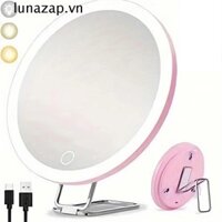 Gương phóng đại LUNAZAP có đèn, 360° Gương trang điểm LED có thể điều chỉnh, độ phân giải cao tiện lợi 5 / 10 / 20 / 30x Treo tường Kính lúp có đèn du lịch