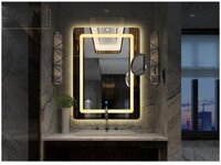 Gương phòng tắm đèn led SMHome GNT02 (600 x 800mm) - Tích hợp đèn led và công tắc cảm ứng trên gương [bonus]