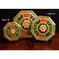 Gương phong thủy, gương bát quái hổ phù viền vàng từ 12cm - 19cm