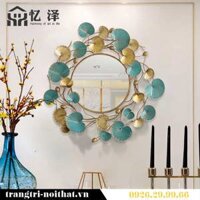 Gương sắt treo tường hoa súng xanh GBB 037