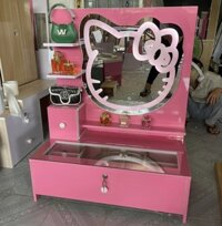 Gương soi đèn LED hình Hello Kitty 3 chế độ màu