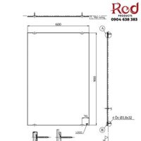Gương soi hình chữ nhật hiện đại loại lớn TOTO YM6090A