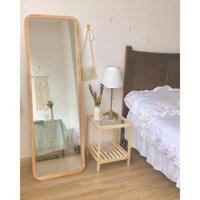 Gương soi toàn thân bo góc khung gỗ 1m7x60 - homevuive