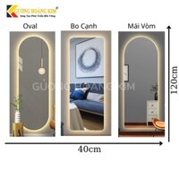 Gương soi toàn thân đèn led cảm ứng treo tường không viền giá rẻ kích thước 40x120cm- guonghoangkim hk1010