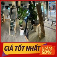 Gương soi toàn thân giá rẻ có chân đứng hoặc treo tùy thích Màu gỗ
