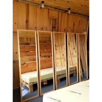 GƯƠNG SOI TOÀN THÂN giá rẻ khung gỗ thông cao cấp kiểu hàn có chân 1m5