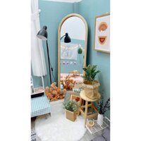 GƯƠNG SOI TOÀN THÂN giá rẻ khung gỗ thông cao cấp kiểu hàn có chân đứng 1m6