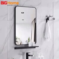 Gương soi treo tường, gương decor viền nhôm, 70x50cm ,màu đen vàng, không rỉ sét , không ố màu, gương treo phòng ngủ
