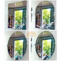 GƯƠNG SOI TREO TƯỜNG HOA VĂN KT 45*60cm KÈM PAS ỐC VÍT HOẶC KEO DÁN