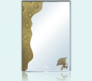 Gương sơn màu điêu khắc lõm Đình Quốc 416B