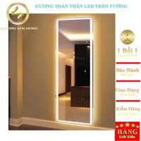 Gương toàn thân đèn led để sàn di động gương đứng trang điểm treo tương cảm ứng thông minh kích thước 50x12000 cm