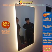 Gương toàn thân đèn led để sàn di động gương đứng trang điểm treo tương cảm ứng thông minh 60X170 - guonghoangkim mirror