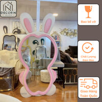 Gương Toàn Thân Hình Thỏ Tròn Bọc Nỉ Lông Nhung Cao Cấp KT 100x200cm