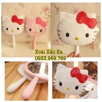 Gương trang điểm cầm tay hình mèo Hello Kitty dễ thương đáng yêu (21*15cm)