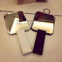 Gương Trang Điểm Cầm Tay Acrylic Đen Bóng - Cạnh Vuông