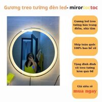 Gương trang điểm có đèn, Gương tròn treo tường nhà tăm size tròn 40cm giá siêu rẻ kèm quà tặng
