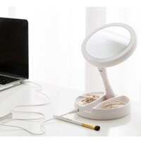 Gương Trang Điểm Để Bàn Gấp Gọn Có Đèn LED