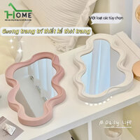 Gương trang điểm để bàn hình đám mây, gương soi toàn thân treo tường, thích hợp cho phòng ngủ và phòng khách