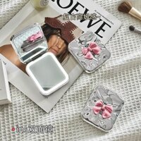 Gương Trang Điểm Độ Nét Cao Di Động LED Gấp Gương Nhỏ Làm Đẹp Với Ánh Sáng Di Động Lấp Đầy Ánh Sáng Gương Cầm Tay Gương Phóng Đại20250326