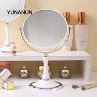 Gương trang điểm đứng YUNANUN, Gương trang điểm xoay có thể phóng đại, 360 có thể tháo rời° Gương mỹ phẩm hai mặt có thể điều chỉnh độ phân giải cao dành cho sinh viên