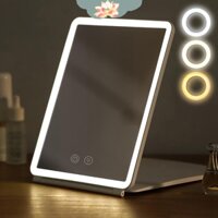 Gương Trang Điểm Gấp Gọn Gắn 80 Đèn Led 3 Chế Độ Sáng Có Thể Sạc Lại Bằng Cổng USB Tkc7039