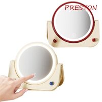 Gương trang điểm LED PRESTON, Gương trang điểm có thể gập lại treo tường có đèn, Đèn 3 màu sáng tạo Điều khiển cảm ứng độ phân giải cao Treo gương trang trí nhà cửa
