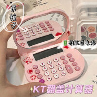 Gương trang điểm mini dễ thương kiểu dáng nữ tính, máy tính Hello Kitty KT