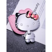Gương trang điểm mini dễ thương có tay cầm, gương hoạt hình Hello Kitty, gương cầm tay, gương bỏ túi, gương làm đẹp của người nổi tiếng trên internet, có thể gập lại