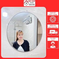 Gương trang điểm treo tường ❌[ HÀNG CÓ  SẴN ]❌ - Gương treo nhà tắm viền nhựa đính tán mạ vàng kiểu dáng đẹp sang trọng