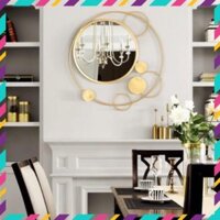 Gương trang điểm treo tường hệ Mặt trời cao cấp decor phòng ngủ đẹp - Gương tròn treo tường, gương nhà tắm độc lạ