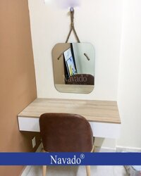 Gương treo dây thừng bàn trang điểm