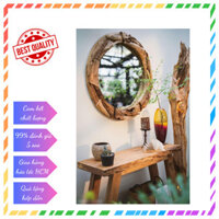 Gương treo tường, gương soi GỖ LŨA, kiệt tác nghệ thuật GS005 - Kiểu dáng đa dạng - Bảo hành gương 2 năm, BH gỗ trọn đời
