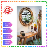 Gương treo tường, gương soi GỖ LŨA, kiệt tác nghệ thuật GS005 - Kiểu dáng đa dạng - Bảo hành gương 2 năm, BH gỗ trọn đời