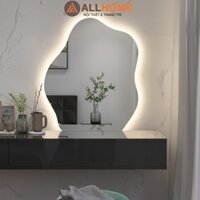 Gương Treo Tường Nhà Tắm Có Đèn Led - Gương Treo Tường Bàn Trang Điểm AllHome Hình Hạt Đậu Decor Nhiều Kích Thước