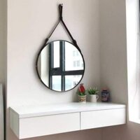 Gương tròn dây da treo tường đừơng kính 40cm