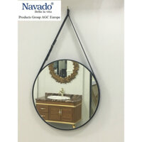 GƯƠNG TRÒN DÂY DA TREO TƯỜNG DECOR GIA RẺ
